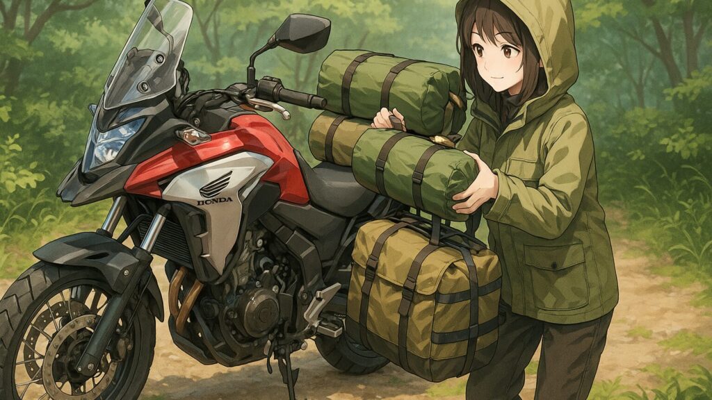 アドベンチャーバイクへのキャンプ道具積載テクニック