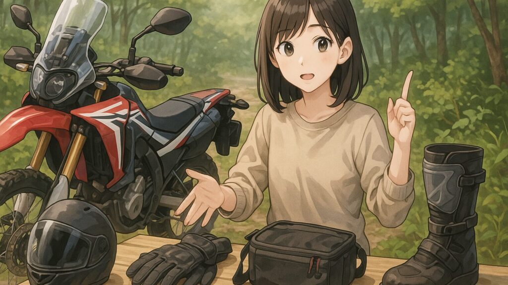 アドベンチャーバイクで林道を走る際に役立つ装備・安全ポイント