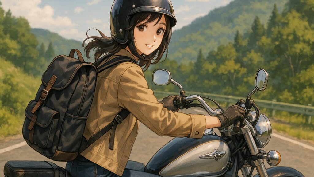 アメリカンバイクでのツーリングでリュックをおしゃれに使うコツ