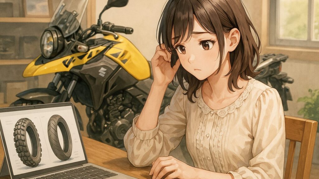 ブロックタイヤとオンロードタイヤの寿命を比較