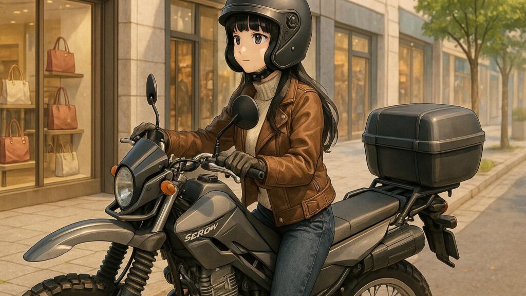 14丁スプロケットで街乗りと林道の両立を図る