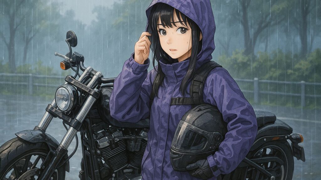 雨の日バイクウェアとプロテクター