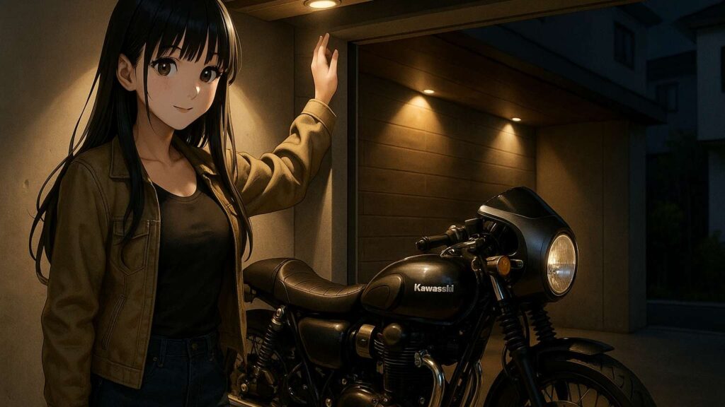 カフェレーサーを魅せるスポット照明・間接照明演出