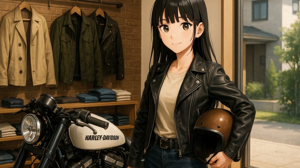 カフェレーサーファッションとショップ風演出