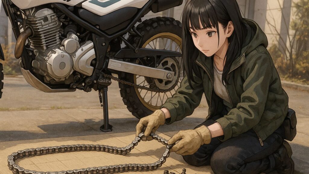 チェーンサイズ428と128リンク