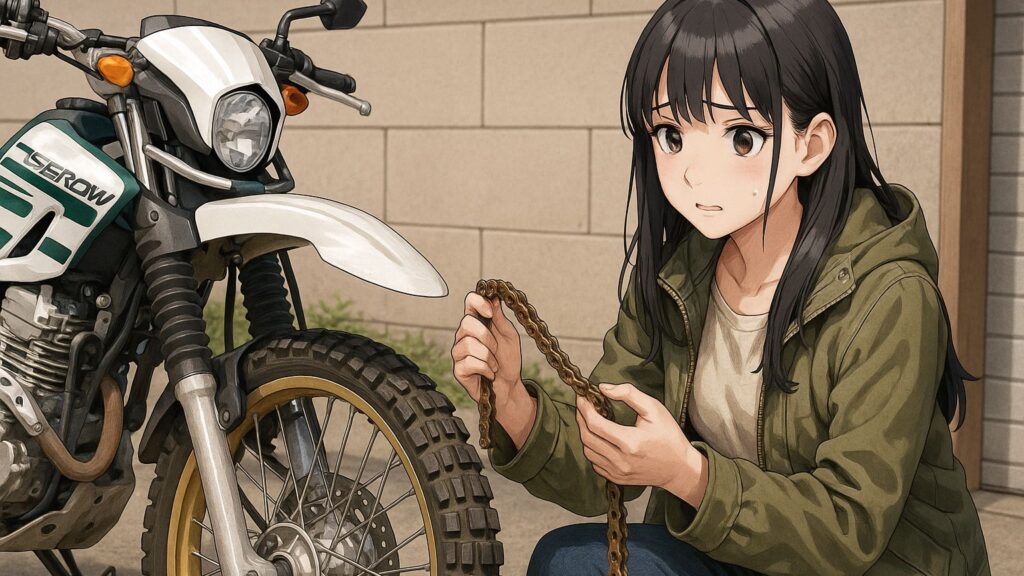 セロー250のチェーン交換の方法と見極め方