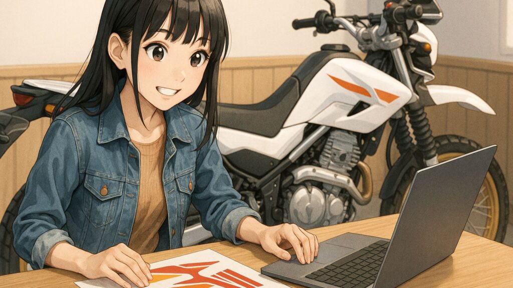 セロー250専用デカールのオーダー依頼の流れ