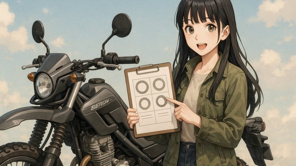 セロー250のタイヤサイズまとめ