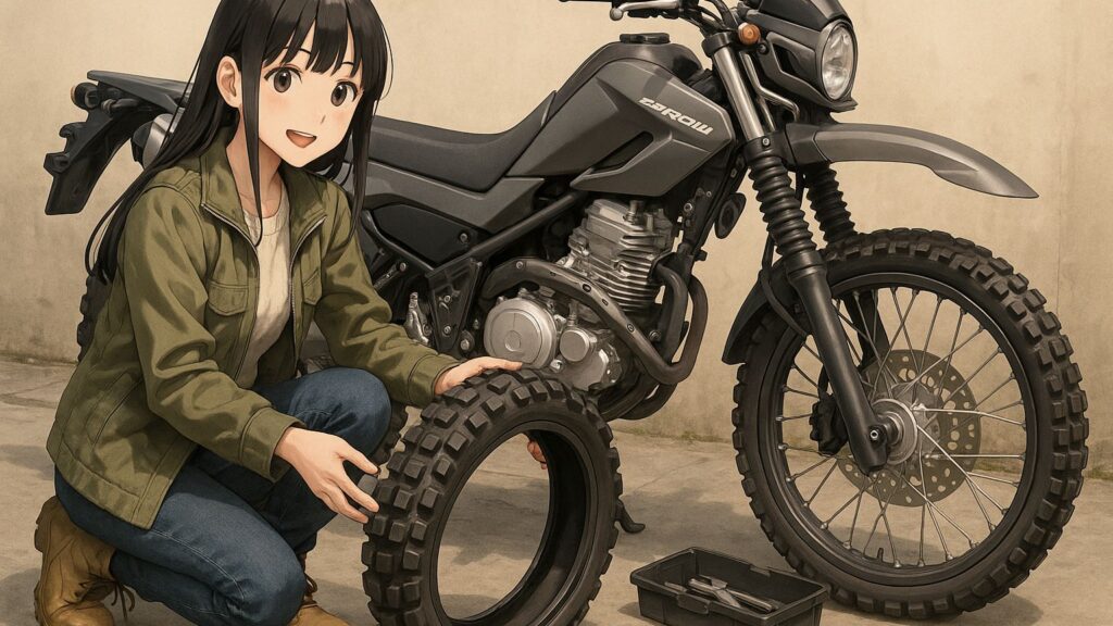 セロー250のタイヤ交換手順