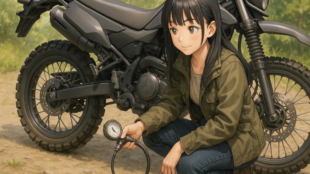 セロー250のタイヤ空気圧