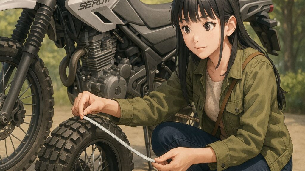 セロー250のタイヤ太さと幅