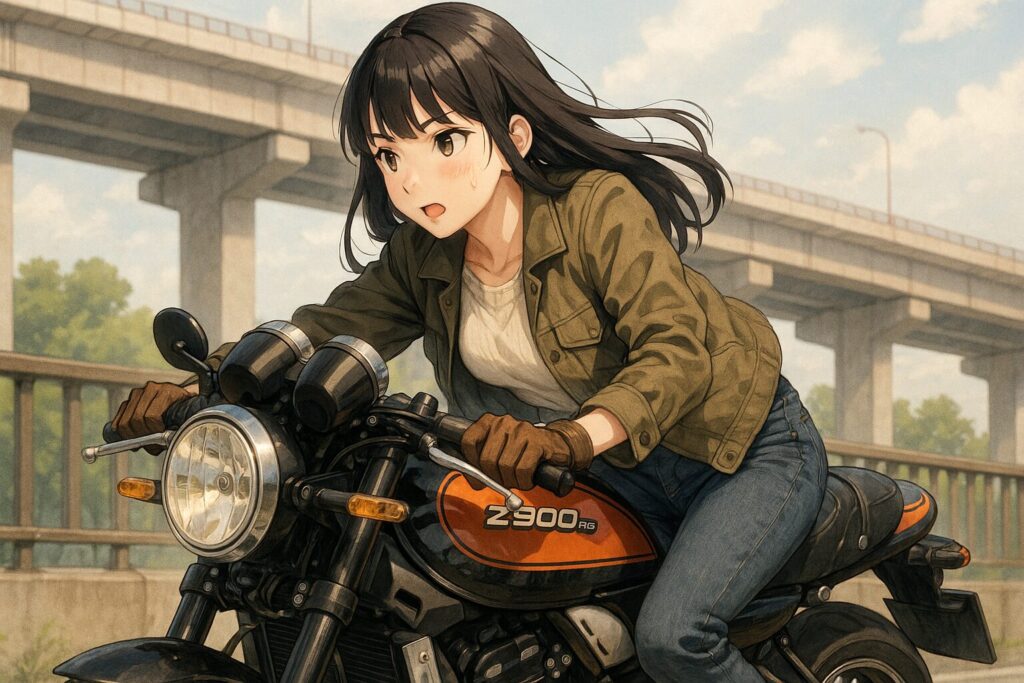 カフェレーサーのハンドルによる姿勢と対策