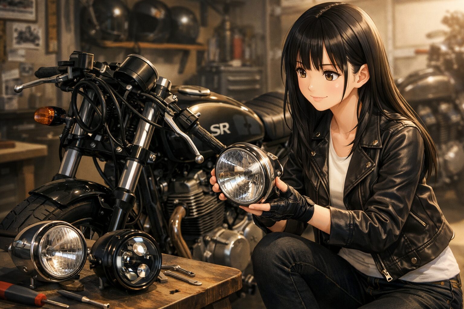 カフェレーサーのヘッドライト選び！車検対応とスタイルを両立するコツ