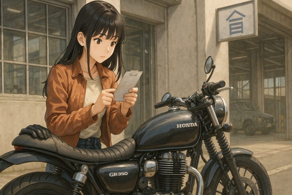 カフェレーサーにシングルシートを導入する車検対策