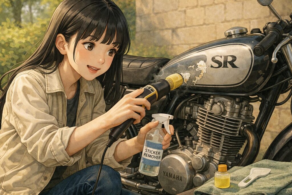 劣化したシールを綺麗にする剥がし方の手順