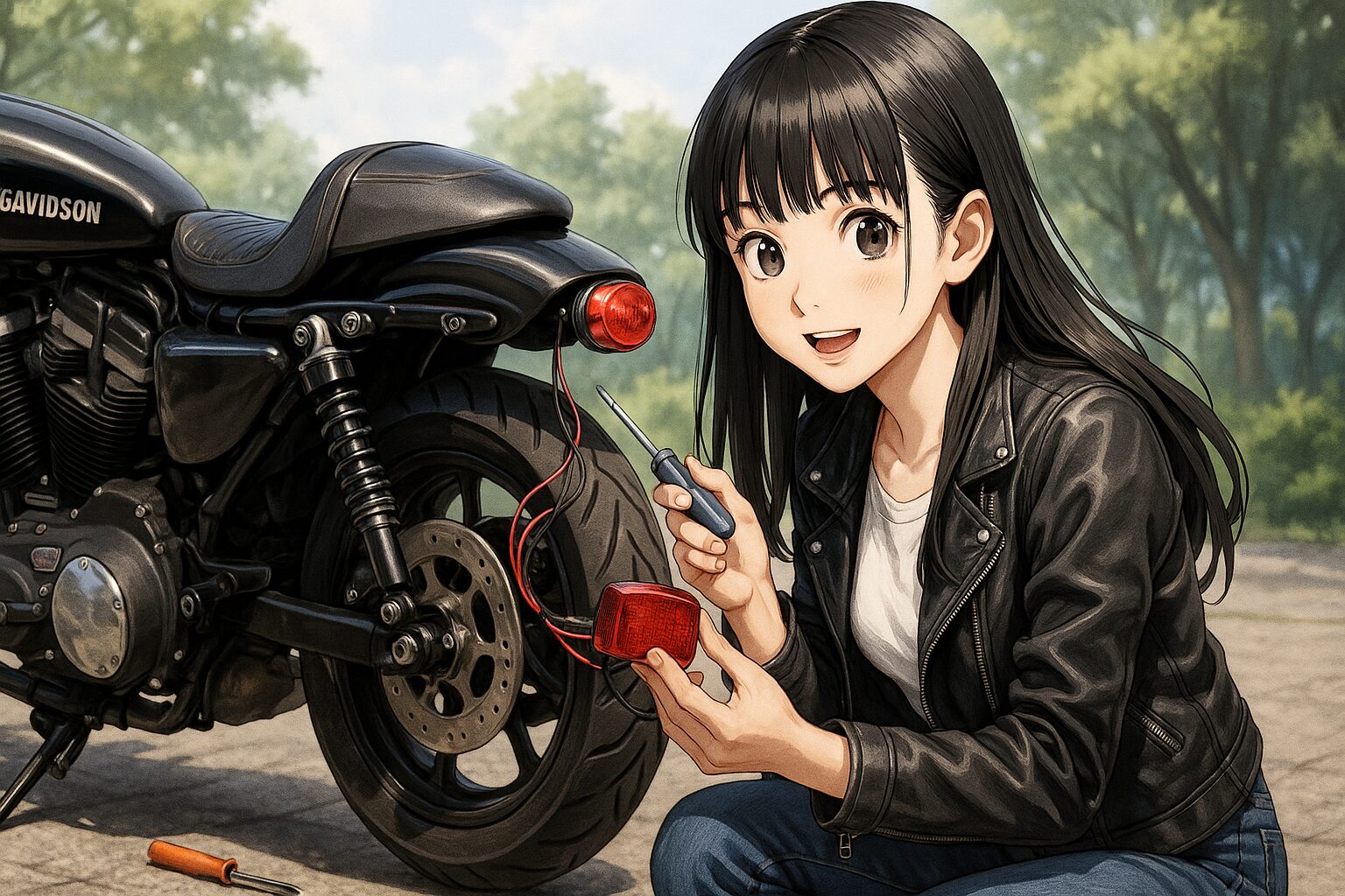 カフェレーサーのテールランプ選び！車検基準と配線加工の完全ガイド