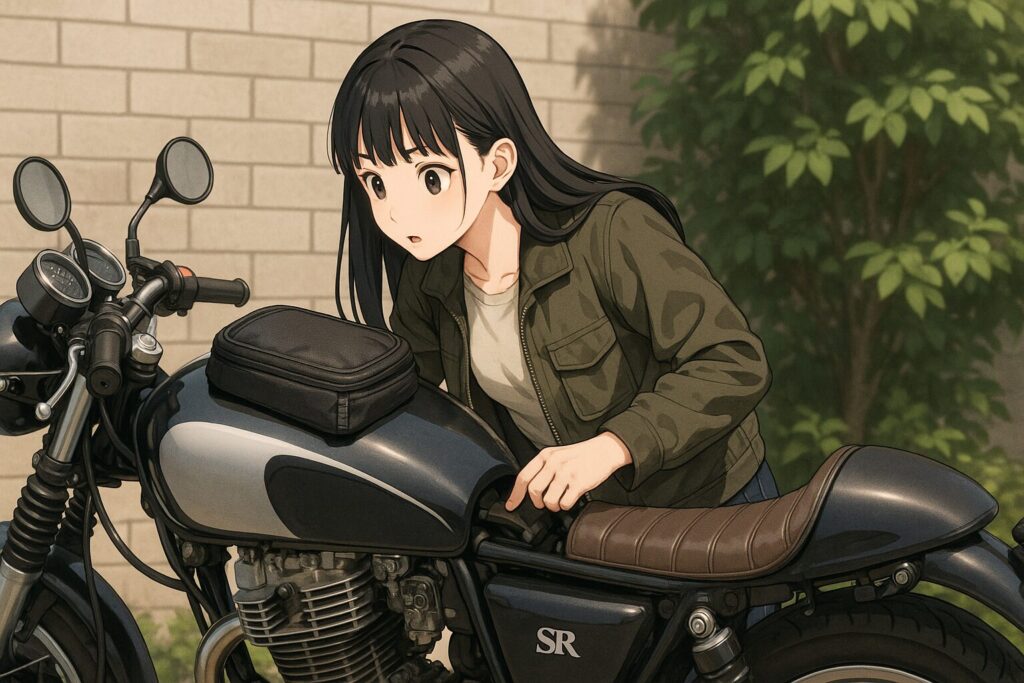 タンクバッグやコック位置の調整と注意点