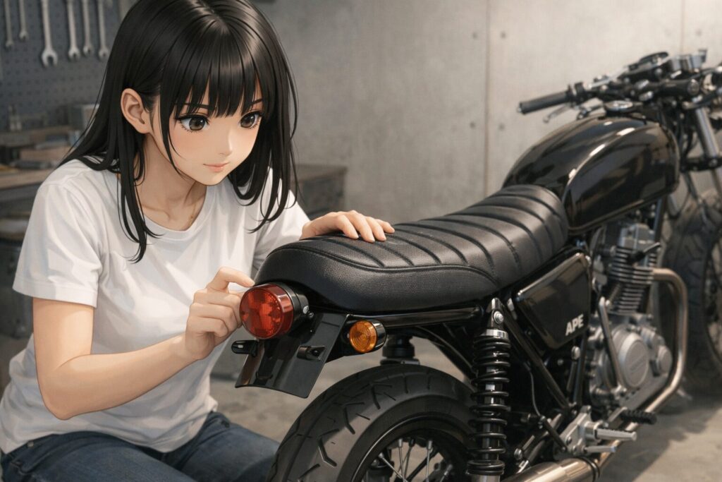 外観を決定づけるタックロールシートとテール