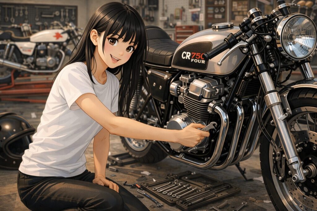 セパハンとバックステップで作るCR750ルック