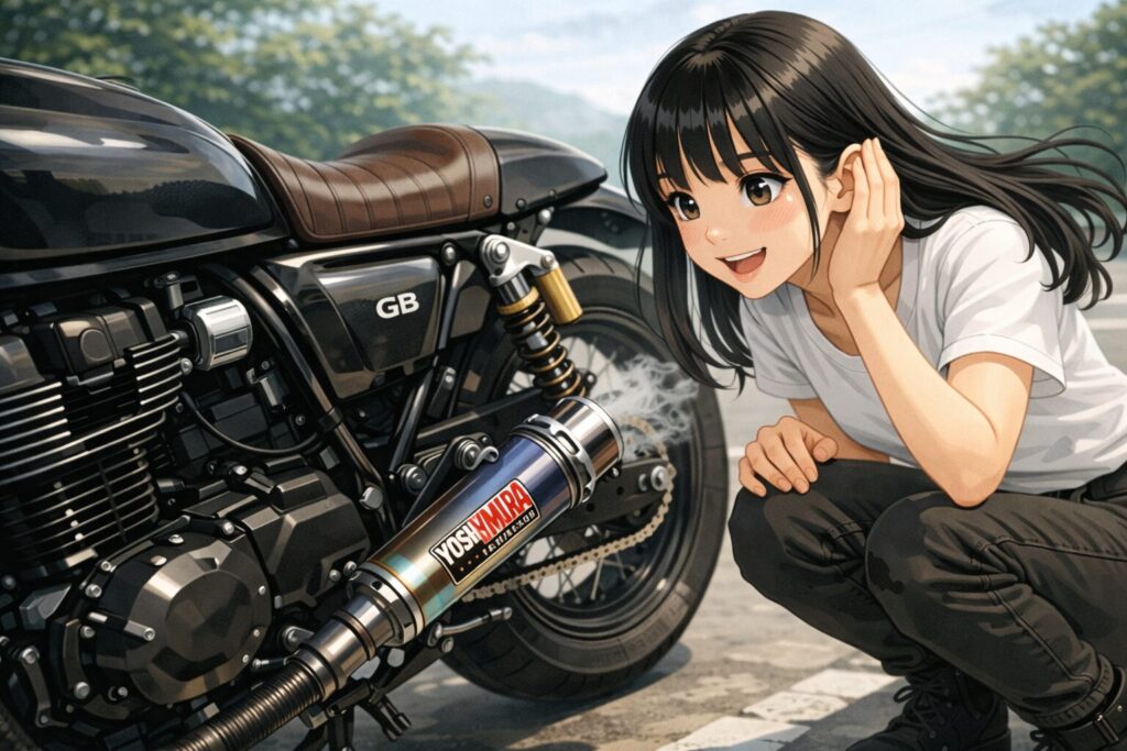 モリワキやヨシムラのマフラーで響く排気音