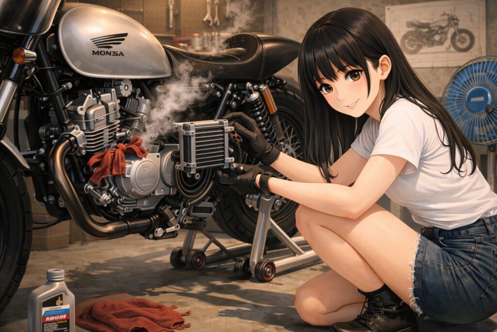 ボアアップに伴う熱対策とオイルクーラー