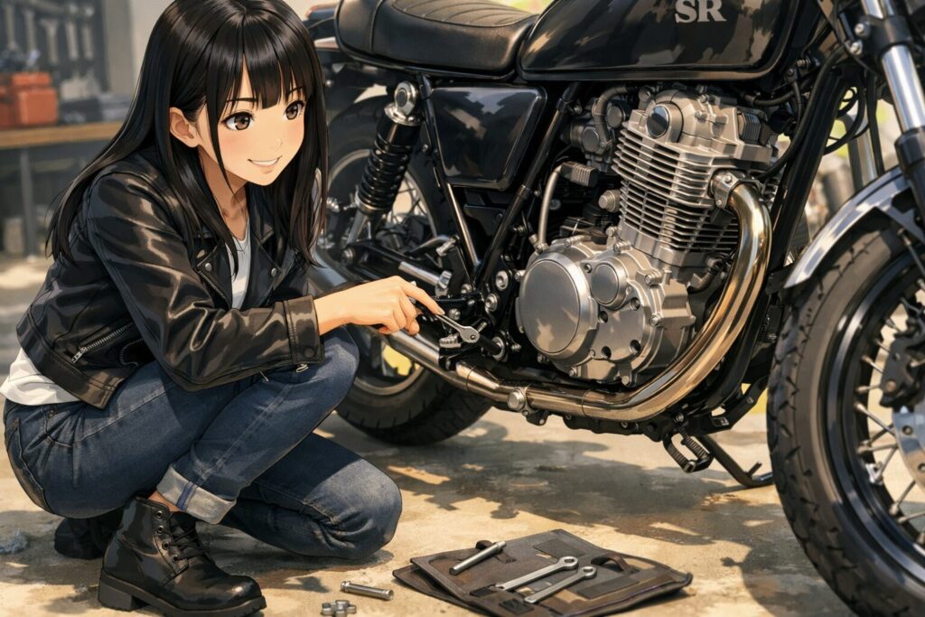 バックステップのセッティングで足の負担を減らす