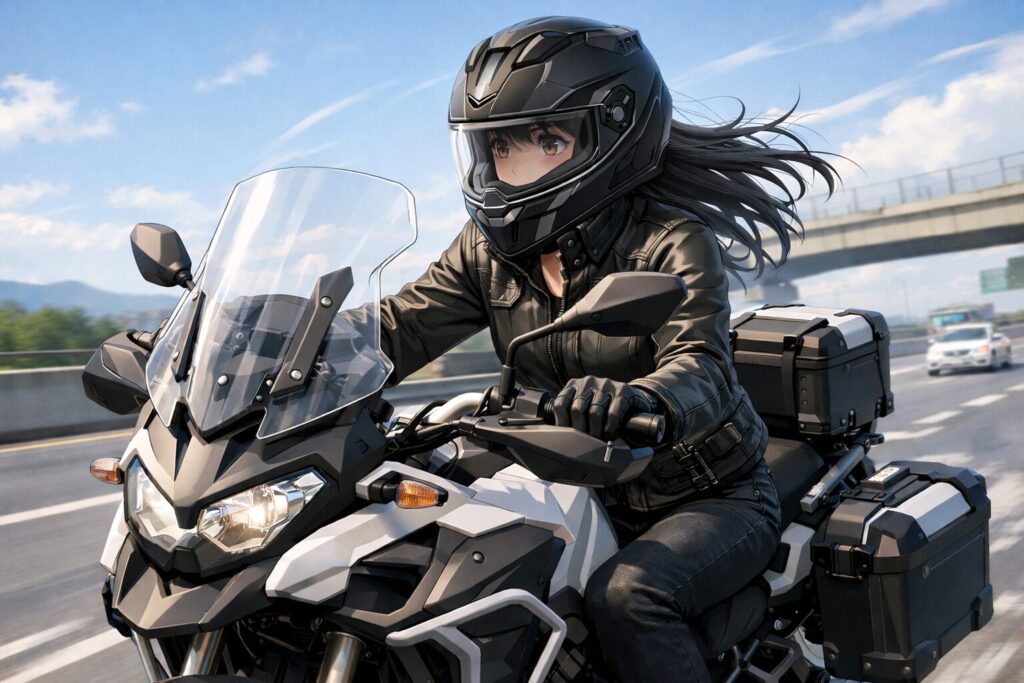 高速道路の走行でも疲労を軽減する防風性能