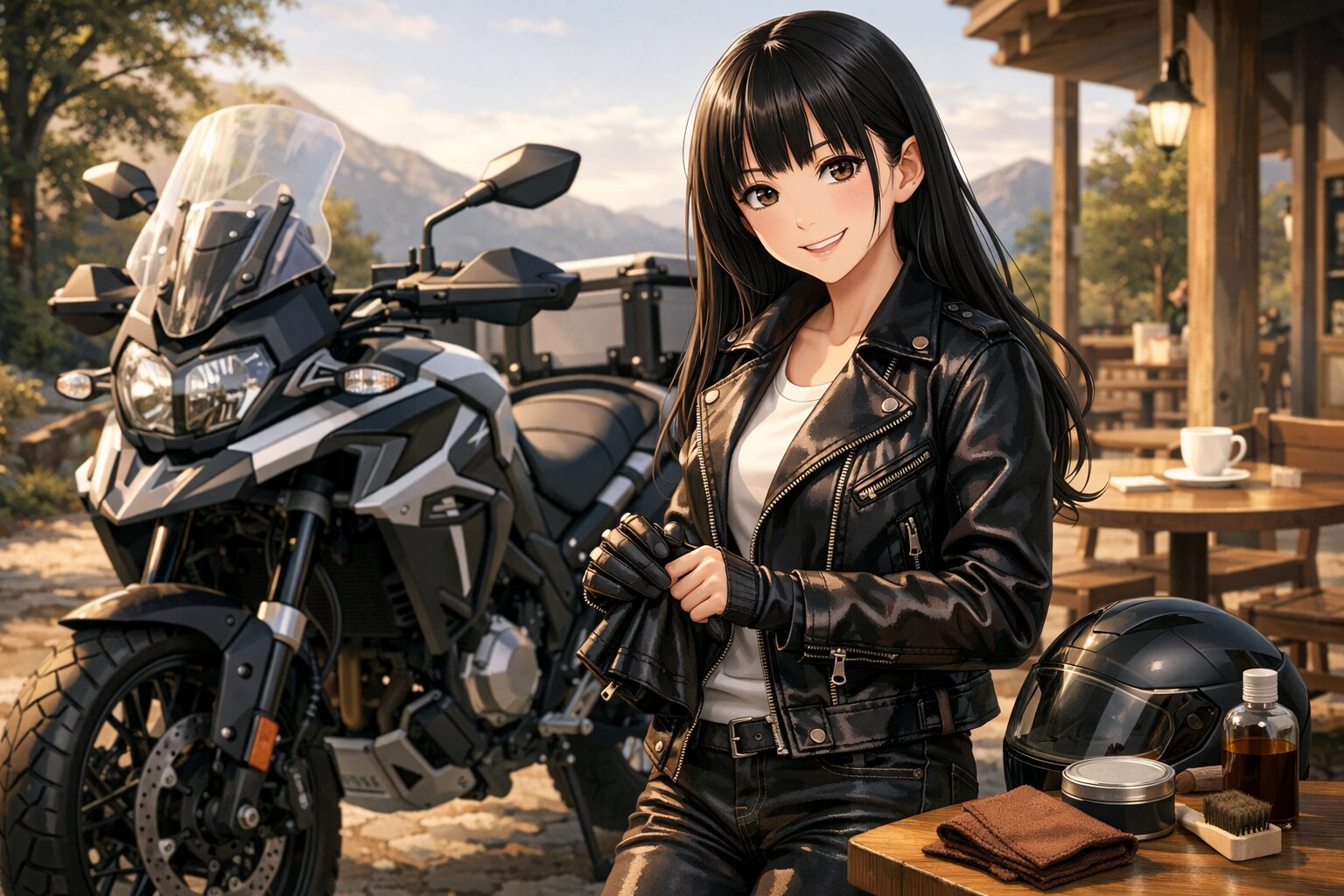 アドベンチャーバイクに革ジャンは似合う？選び方と手入れのコツ