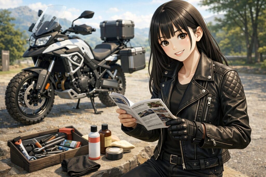 アドベンチャーバイクと革ジャンの選び方や手入れ