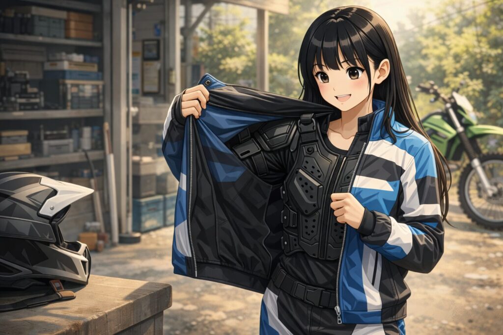 プロテクターをインナーに隠すスマートな技術