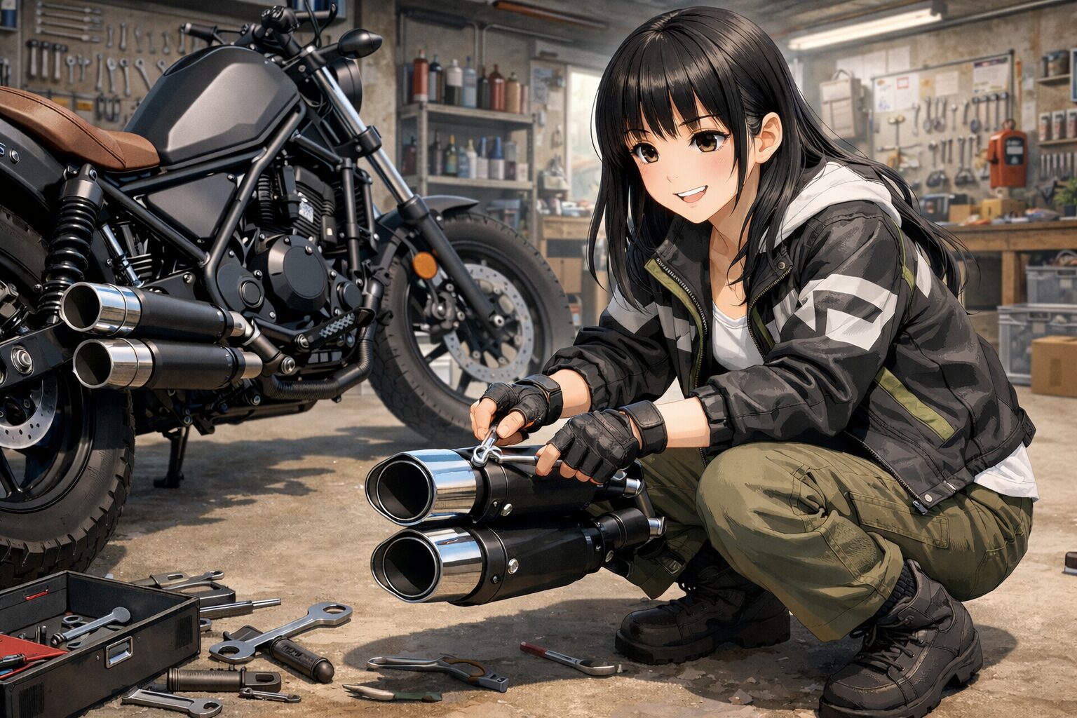 レブル250マフラー二本出しのおすすめ5選！音や取り付けを解説