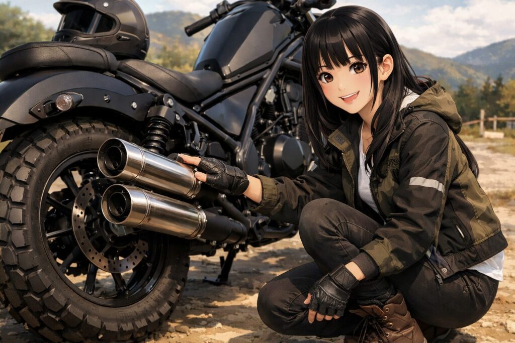 レブル250のマフラーを二本出しにする魅力