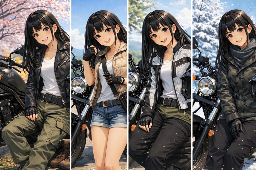 季節ごとのレブル250に似合う服装と装備の選び方