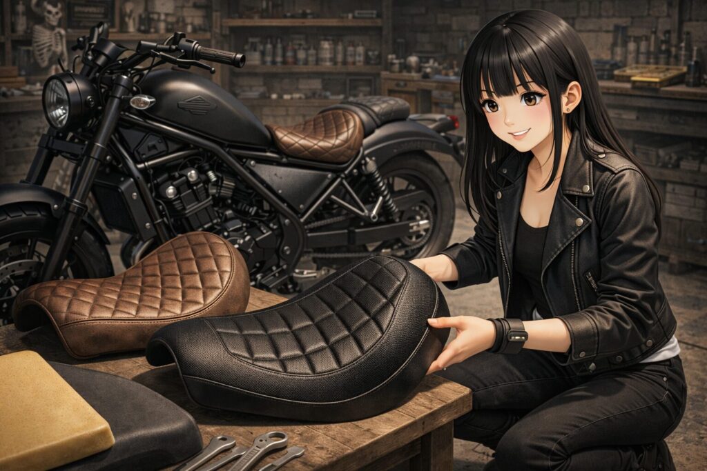 シート交換による尻痛対策と乗り心地の改善