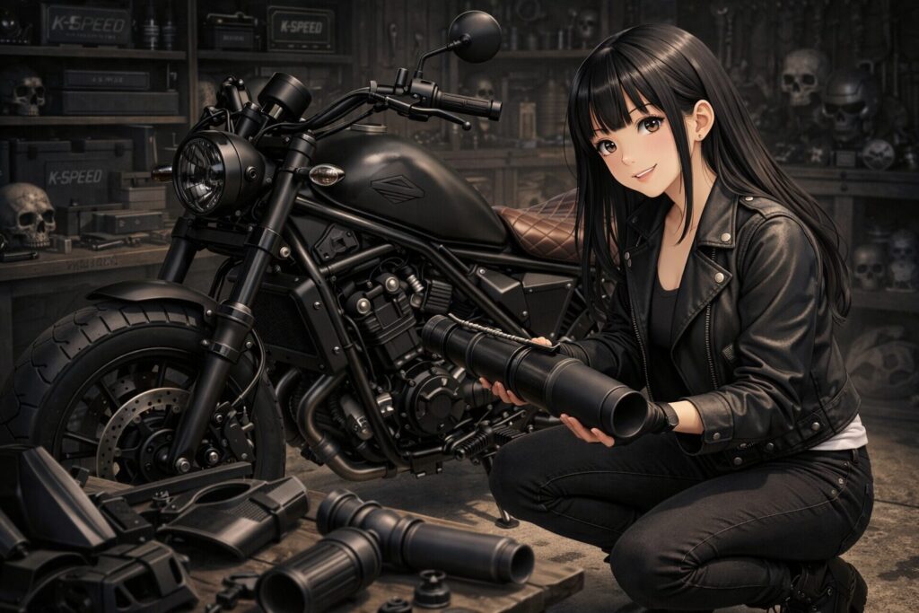 K-SPEED製パーツでダークな世界観を構築する