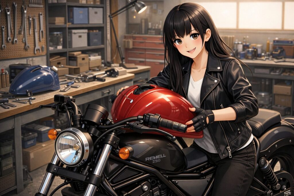 タンクカバーでボリューム感溢れる外装へ変身させる