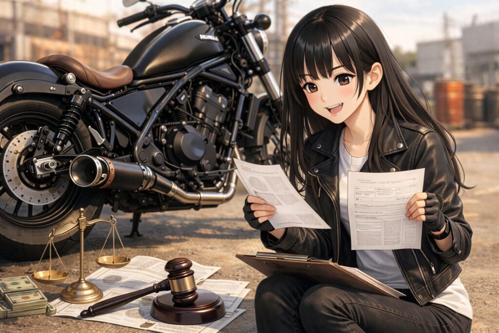 レブル250のハーレー風カスタムで知るべき費用と法規