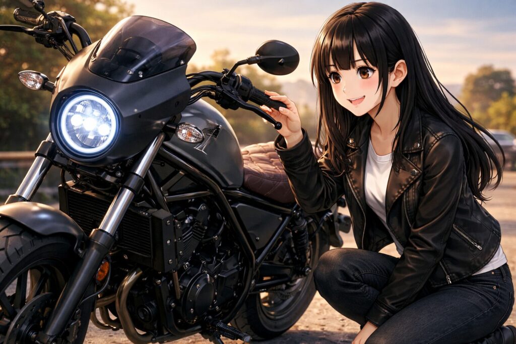 Sエディションのカウルによる視覚的補正