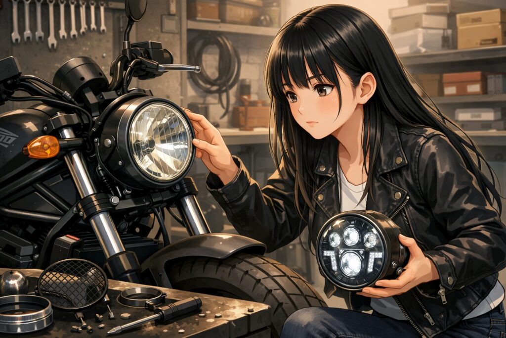 レブル250のヘッドライトがダサい時の改善策