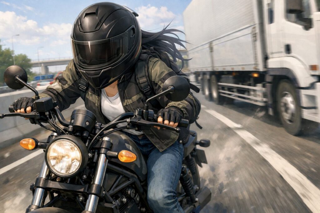 レブル250の高速走行がきついと感じる物理的な理由