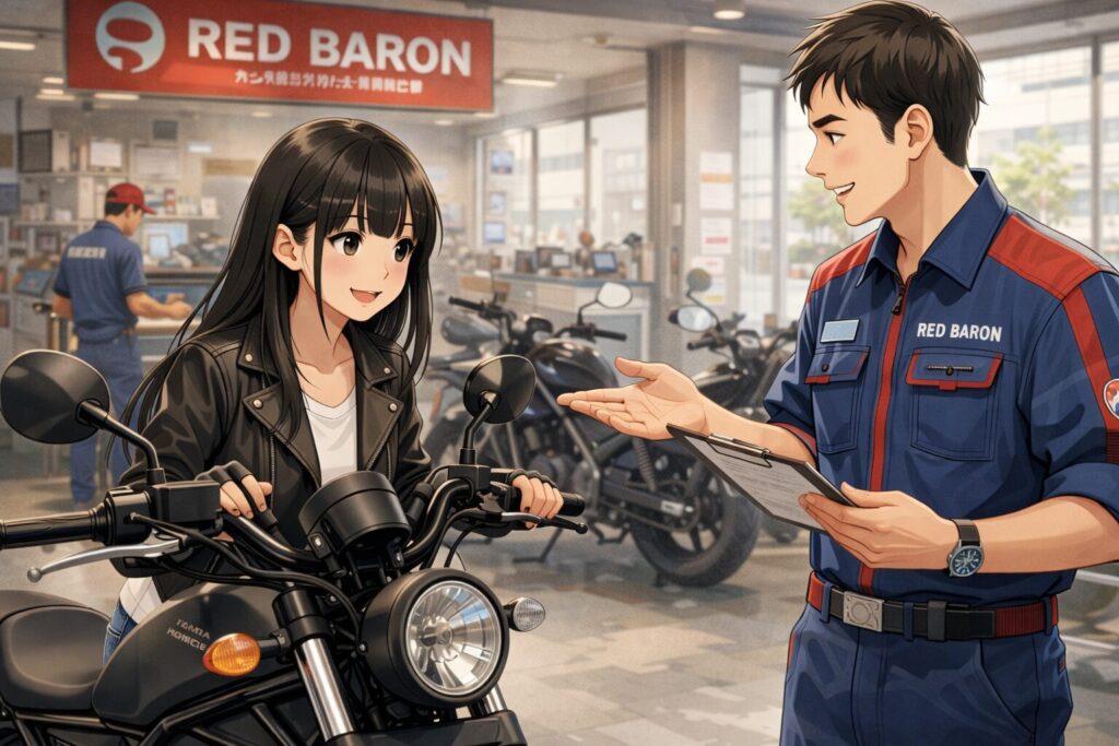 レッドバロンの接客対応やレブル250整備の評判