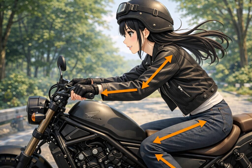 ハンドルが遠い時の改善策と正しいフォーム