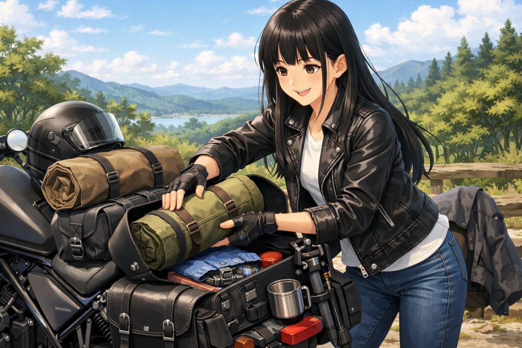 サドルバッグで実現する積載量と見た目の両立