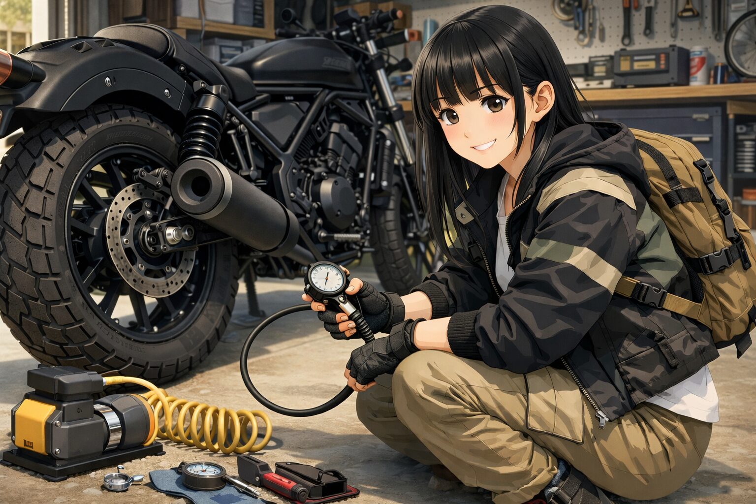 レブル250のタイヤ空気圧は？指定値や調整のコツを徹底解説