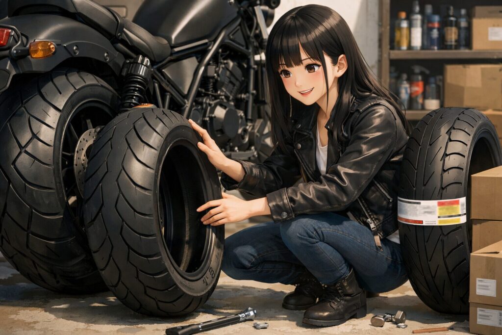 リアタイヤの170サイズ化と推奨される銘柄