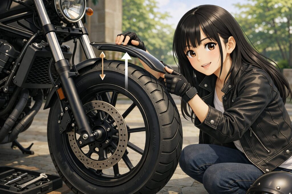 フロントのワイド化に必要なフェンダーアップ