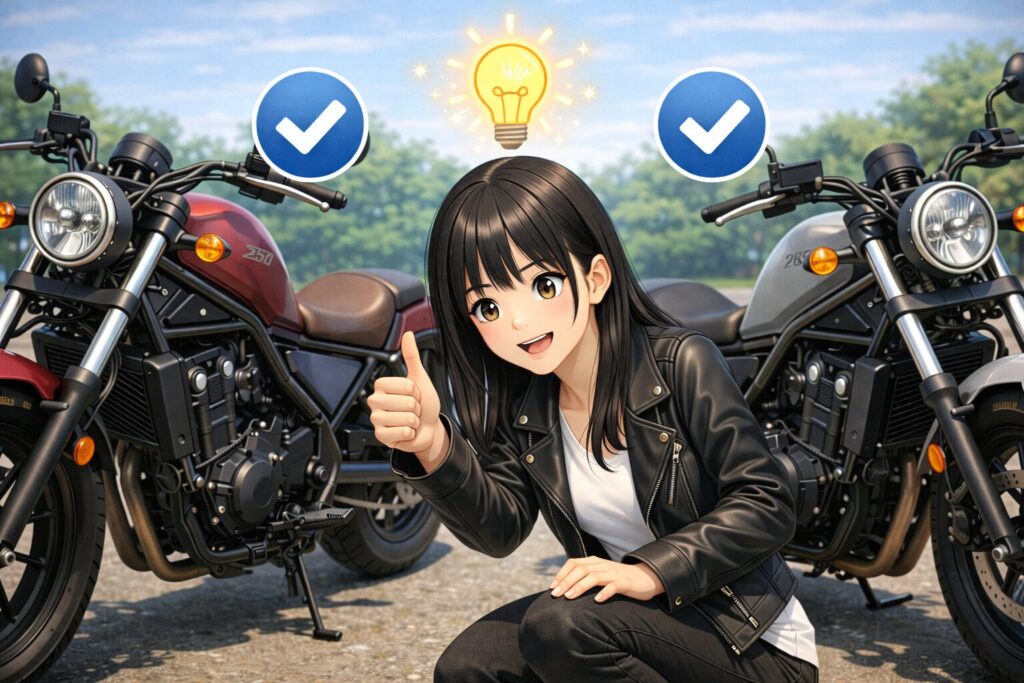 レブル250の年式違いや見分け方のまとめ