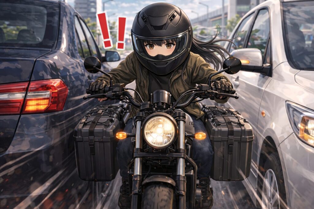 車幅増加によるすり抜けの危険性と取り回しのコツ