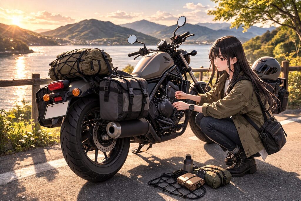 費用を抑えるKKMや樹脂製パニアのコスパ構成