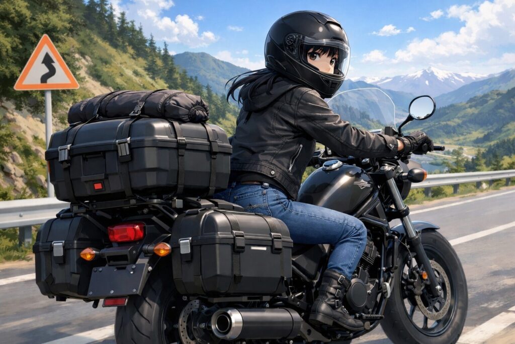 レブル250のフルパニア仕様での走行性能と注意点